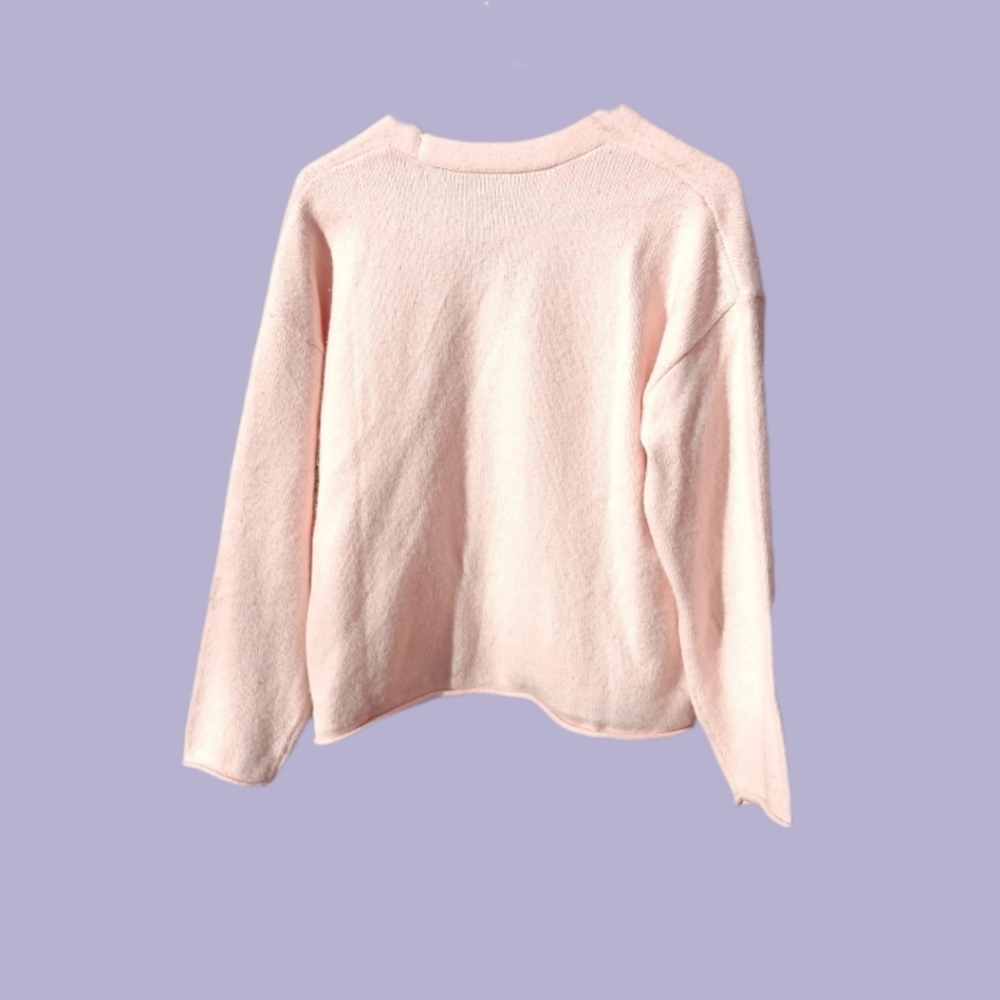 Member's Mark Cardigan Sweater V-Neck Button Down Light Pink Size M - Picture 3 of 4